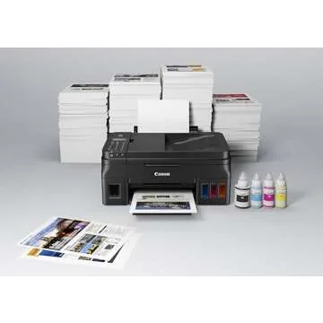 Canon PIXMA G4210 Wireless All-In-One Supertank (Megatank) Printer, Copier, Scan, Fax and ADF with Mobile Printing, Black, One Size (2316C002)
