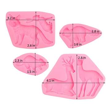 Woodland Animal Fox Rabbit Silicone Molds - Perfect for Baking and Crafting