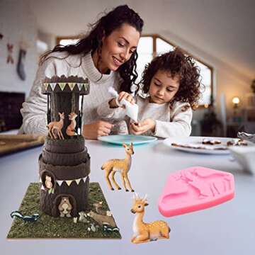 Woodland Animal Silicone Molds for Baking and Crafts