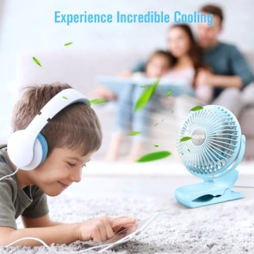 HONYIN USB Clip on Fan for Home and Office Comfort
