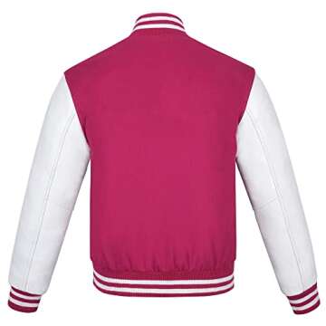 Sledwise Varsity Jacket Baseball Letterman Jacket– Wool and Leather Premium Quality Unisex Basketball Jacket