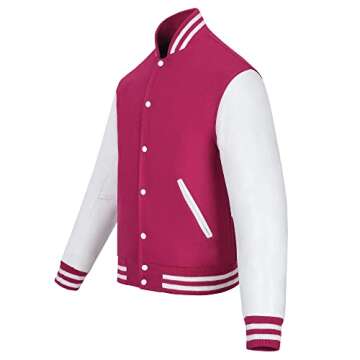 Sledwise Varsity Jacket Baseball Letterman Jacket– Wool and Leather Premium Quality Unisex Basketball Jacket