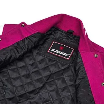Sledwise Varsity Jacket Baseball Letterman Jacket– Wool and Leather Premium Quality Unisex Basketball Jacket