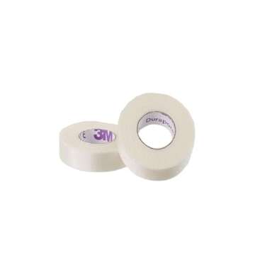3M Durapore Silk-Like Cloth Medical Tape, 1/2 Inch x 10 Yard, White, 3M 1538-0, 1 Count