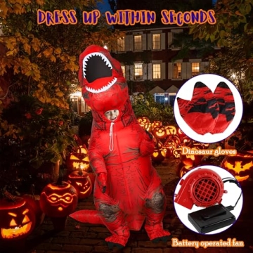 ATDAWN Inflatable T-Rex Costume for Kids and Adults