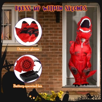 ATDAWN Inflatable T-Rex Costume for Kids and Adults