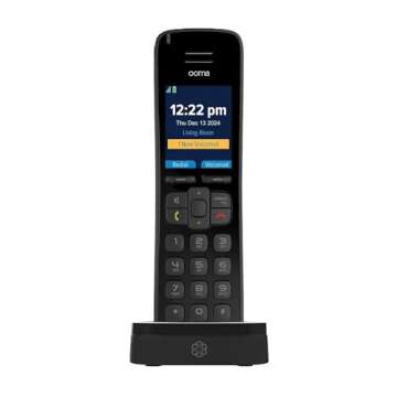 Ooma Telo VoIP Home Phone with 3x HD3 Handset, Black (TELO3HD3)