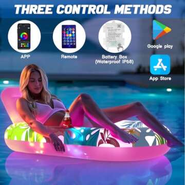 Inflatable Pool Float Chair for Adult - Pool Floaties Lounger Floats Raft Floating Chair | for Swimm...