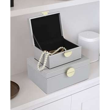 Elegant HofferRuffer Jewelry Storage Boxes Set of 2