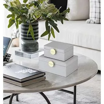 Elegant HofferRuffer Jewelry Storage Boxes Set of 2