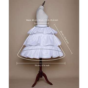 YULUOSHA Crinoline Petticoat for Women's Gowns and Costumes