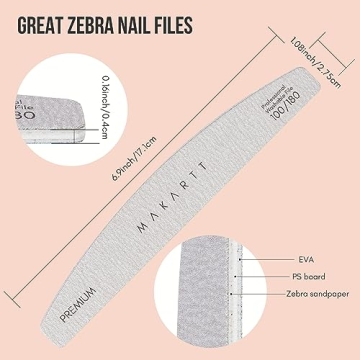 Makartt Nail Files: 10 Pcs Dual-Sided Emery Nail Care