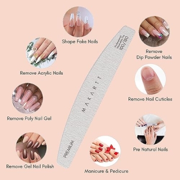 Makartt Nail Files: 10 Pcs Dual-Sided Emery Nail Care