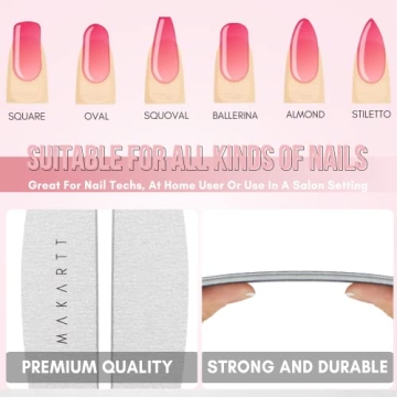 Makartt Nail Files: 10 Pcs Dual-Sided Emery Nail Care
