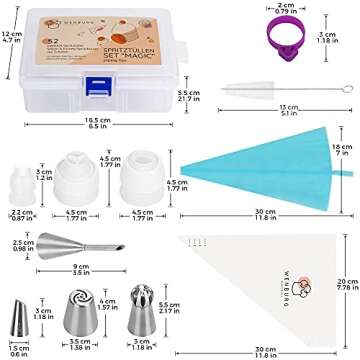 Wenburg 100 pcs Russian Piping Tips Set for Decorators