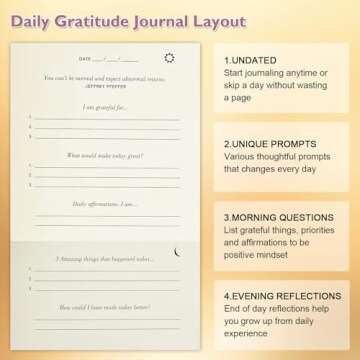 PUKYO The Gratitude Journal, Manifestation Journal, Daily Journal with Prompts for Affirmation, Happ...