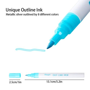 Metallic Self-Outlining Markers for Vibrant Arts & Crafts
