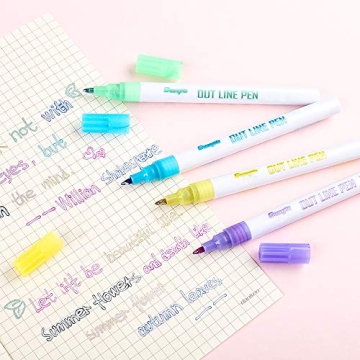 Metallic Self-Outlining Markers for Vibrant Arts & Crafts