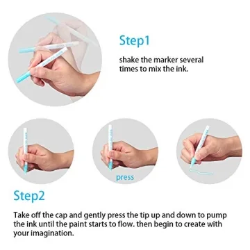 Metallic Self-Outlining Markers for Vibrant Arts & Crafts