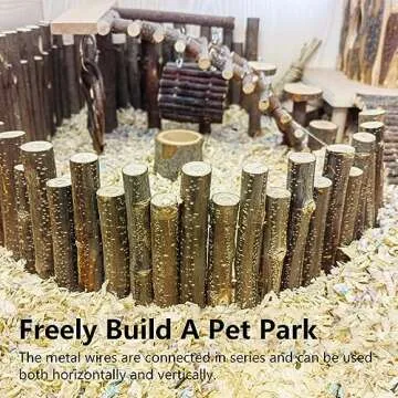 Haosie Flexible Hamster Wooden Bridge - Safe 11.8In Wood Accessory