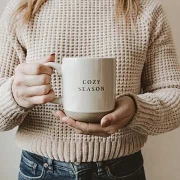 Cozy Season Stoneware Coffee Mug for Fall and Winter