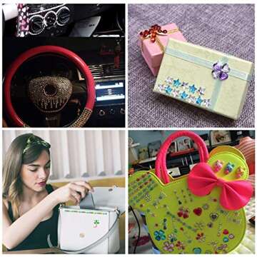 1782pcs Gems Stickers, Self Adhesive Gems for Crafts Bling Rhinestones for Crafts, Assorted Shapes Jewels Stickers for Kids, Stick on Gems, Muticolor