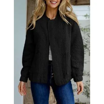 EVALESS Jackets for Women Fashion 2025 Spring Outfits Business Casual Womens Clothes Cute Jacquard C...