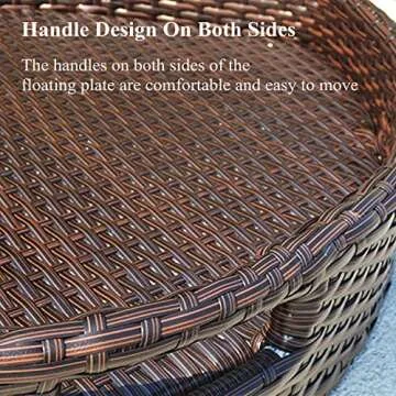 MAKIPERFE Creative Heart-Shaped Floating Pool Tray, Handmade Carefully Rattan Woven Serving Basket Table & Bar for Sandbars, Spas, Bath, and Parties, Serving Drinks, Brunch, Food on The Water