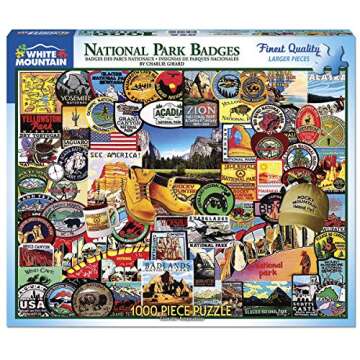 White Mountain Puzzles National Park Badges 1000 Pieces