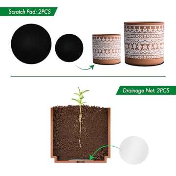 D'vine Dev Terracotta Pots with Drainage & Saucer