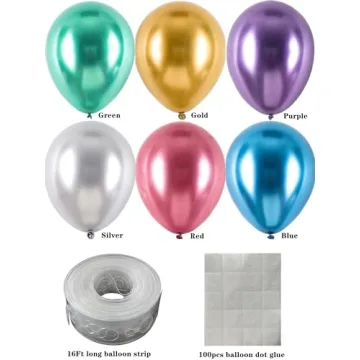 100 Colorful Chrome Metallic Balloons for Every Celebration