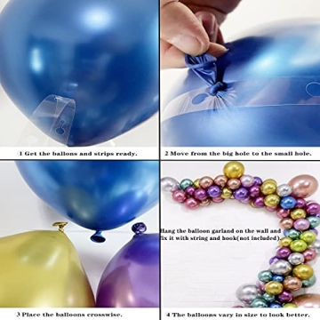 100 Colorful Chrome Metallic Balloons for Every Celebration