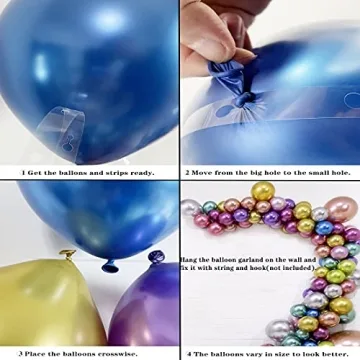 100 Colorful Chrome Metallic Balloons for Every Celebration
