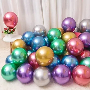 100 Colorful Chrome Metallic Balloons for Every Celebration