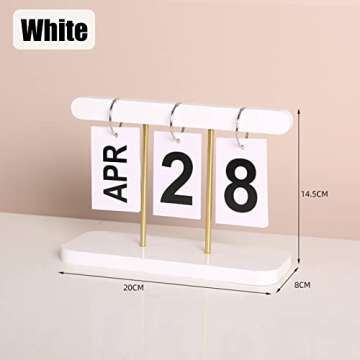 Elegant SUPTEC Perpetual Daily Flip Calendar for Stylish Desk Decor