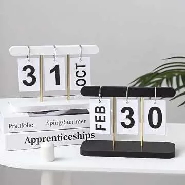 SUPTEC Perpetual Daily Flip Calendar Perfect for Home & Office