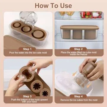 Silicone Ice Cube Tray for Stanley Cups - Large Ice Molds