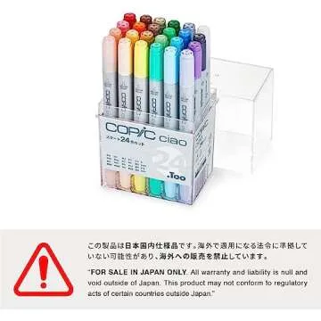Too Copic Ciao Start Set of 72 Colors, Made in Japan, Multicolored Illustration Markers, Markers, Marker Pens
