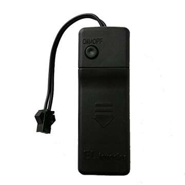 2 Pack-TGHCP Mini Size EL Wire/Tape/Panel Inverter/Battery Pack/Controller(Power 15FT EL Wire)