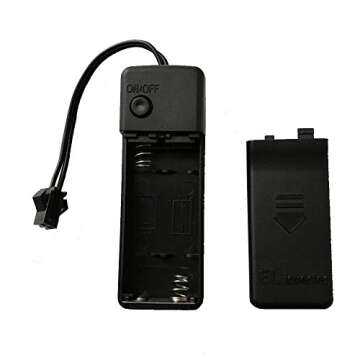 2 Pack-TGHCP Mini Size EL Wire/Tape/Panel Inverter/Battery Pack/Controller(Power 15FT EL Wire)