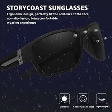STORYCOAST Polarized Sports Sunglasses 2 Pack for Outdoor Fun
