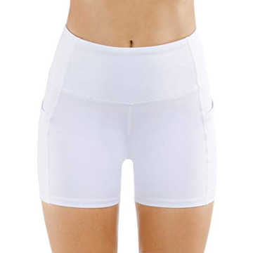 High Waist Yoga Shorts with Pockets - Comfortable Fit for Women