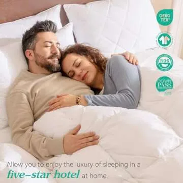 Three Geese Goose Feather Pillows - Queen/Standard Size Set