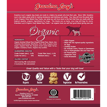 Organic Oven Baked Dog Treats - Grandma Lucy’s 14 oz