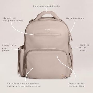 JuJuBe Classic Diaper Bag Backpack with Changing Pad