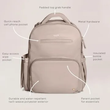 JuJuBe Classic Diaper Bag Backpack with Changing Pad