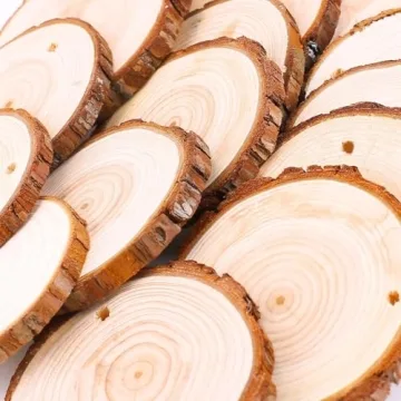 Fuyit Natural Wood Slices Craft Kit 30 Pcs For DIY Crafts