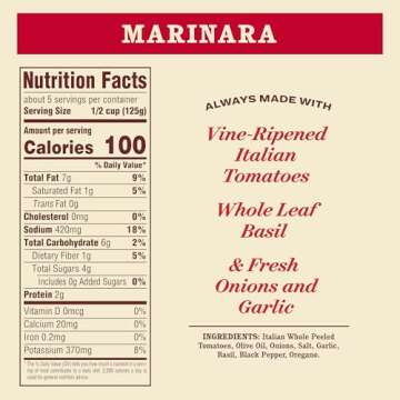 Rao's Homemade Marinara Sauce, 24 oz, All Purpose Tomato Sauce, Pasta Sauce, Carb Conscious, Keto Friendly, All Natural, Premium Quality, With Italian Tomatoes & Olive Oil