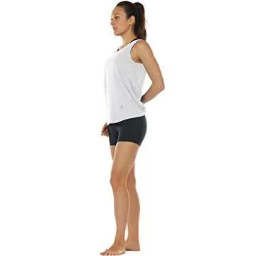 icyzone Workout Tank Tops for Women - Open Back Strappy Athletic Tanks, Yoga Tops, Gym Shirts(Pack of 2) (XL, White/Green)