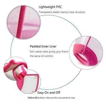 In hand Soft Edge Pet Recovery Collar - US Patented Adjustable Dog & Cat Cone, Anti-Bite Protective ...